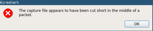 Wireshark Warning